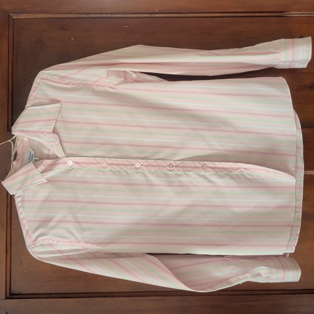 Tabi International Vintage Striped Button Down Shirt XS - Wrinkle Resistant
